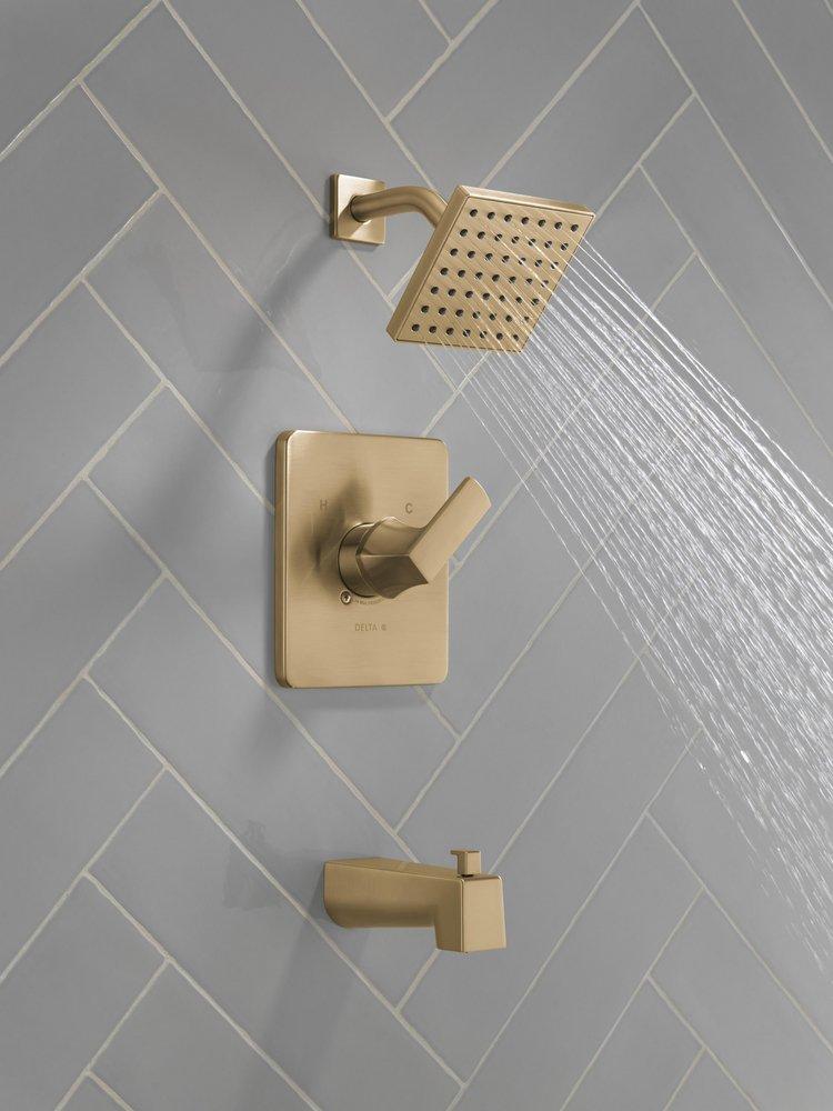 Delta Faucet Brilliance Champagne Bronze One Handle Single Function Bathtub & Shower Faucet in Chrome (Trim Only) 