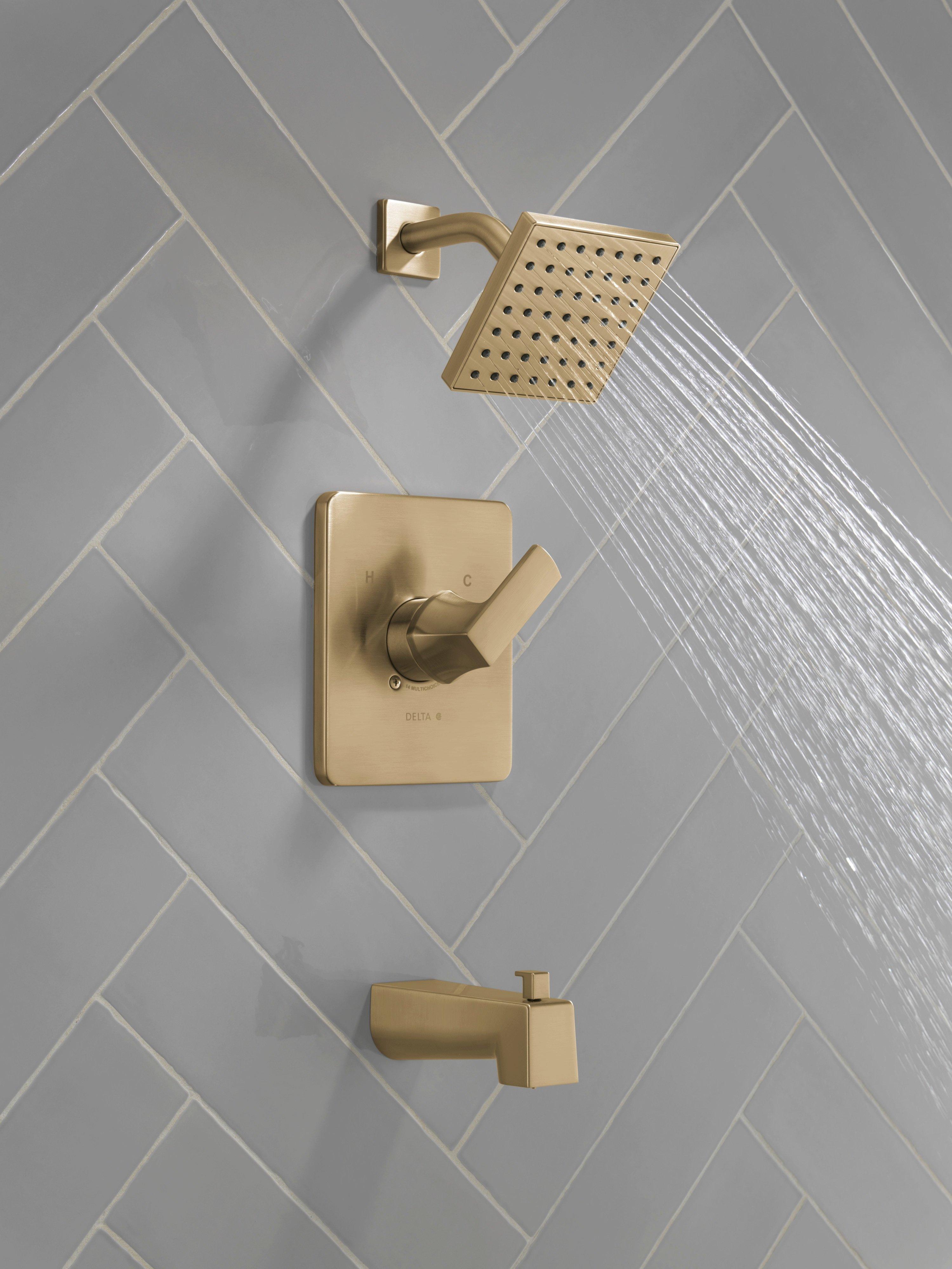 Delta Faucet Brilliance Champagne Bronze One Handle Single Function Bathtub & Shower Faucet in Chrome (Trim Only) 