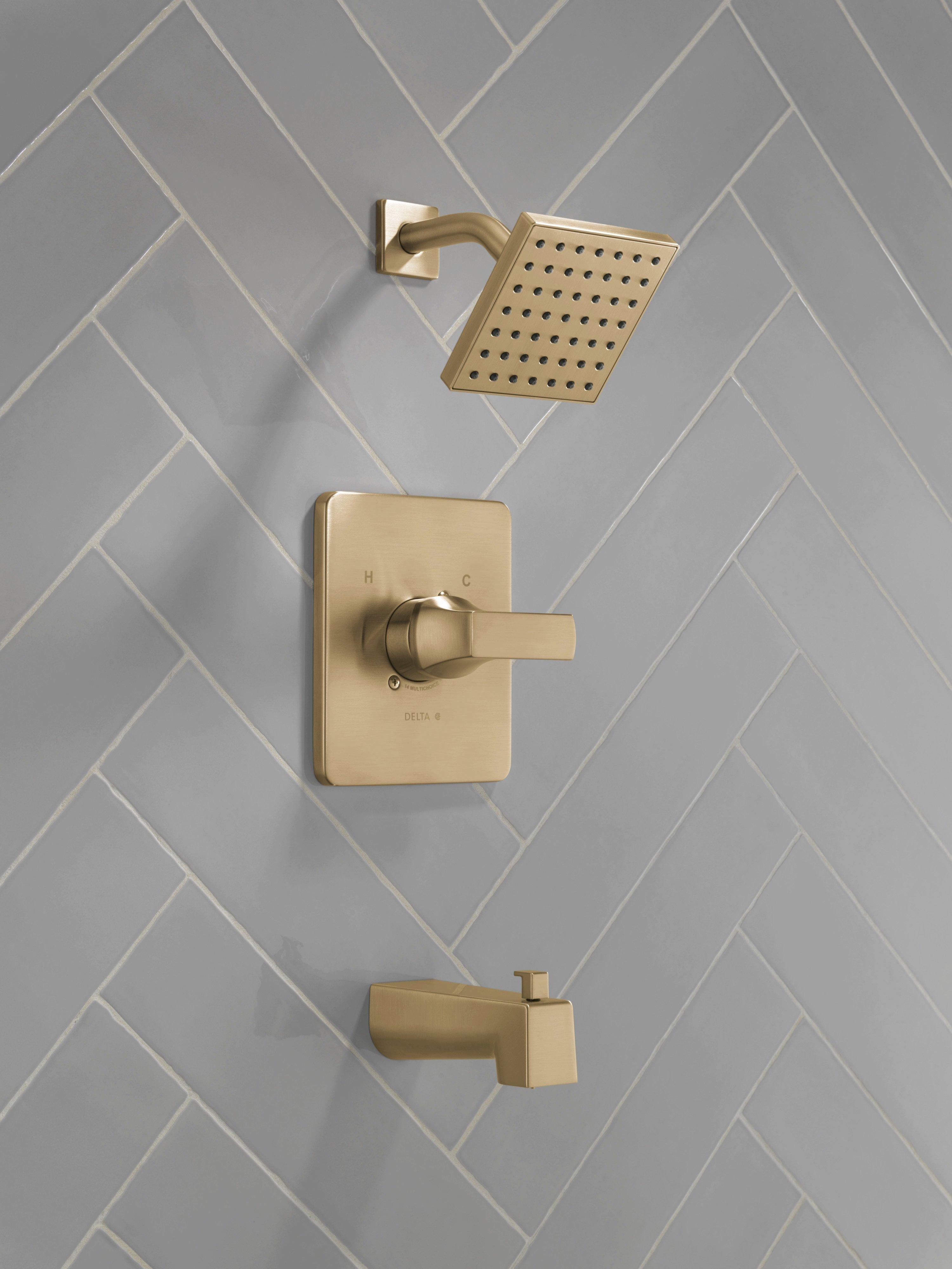Delta Faucet Brilliance Champagne Bronze One Handle Single Function Bathtub & Shower Faucet in Chrome (Trim Only) 