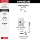 Delta Faucet Chrome Single Handle Bathtub & Shower Faucet in Matte Black (Trim Only) (Showerhead Sold Separately) 