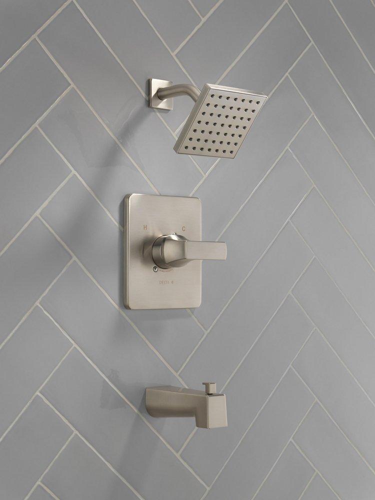 Delta Faucet Stainless One Handle Single Function Bathtub & Shower Faucet in Chrome (Trim Only) 