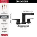 Two Handle Roman Tub Faucet in Matte Black (Trim Only) 