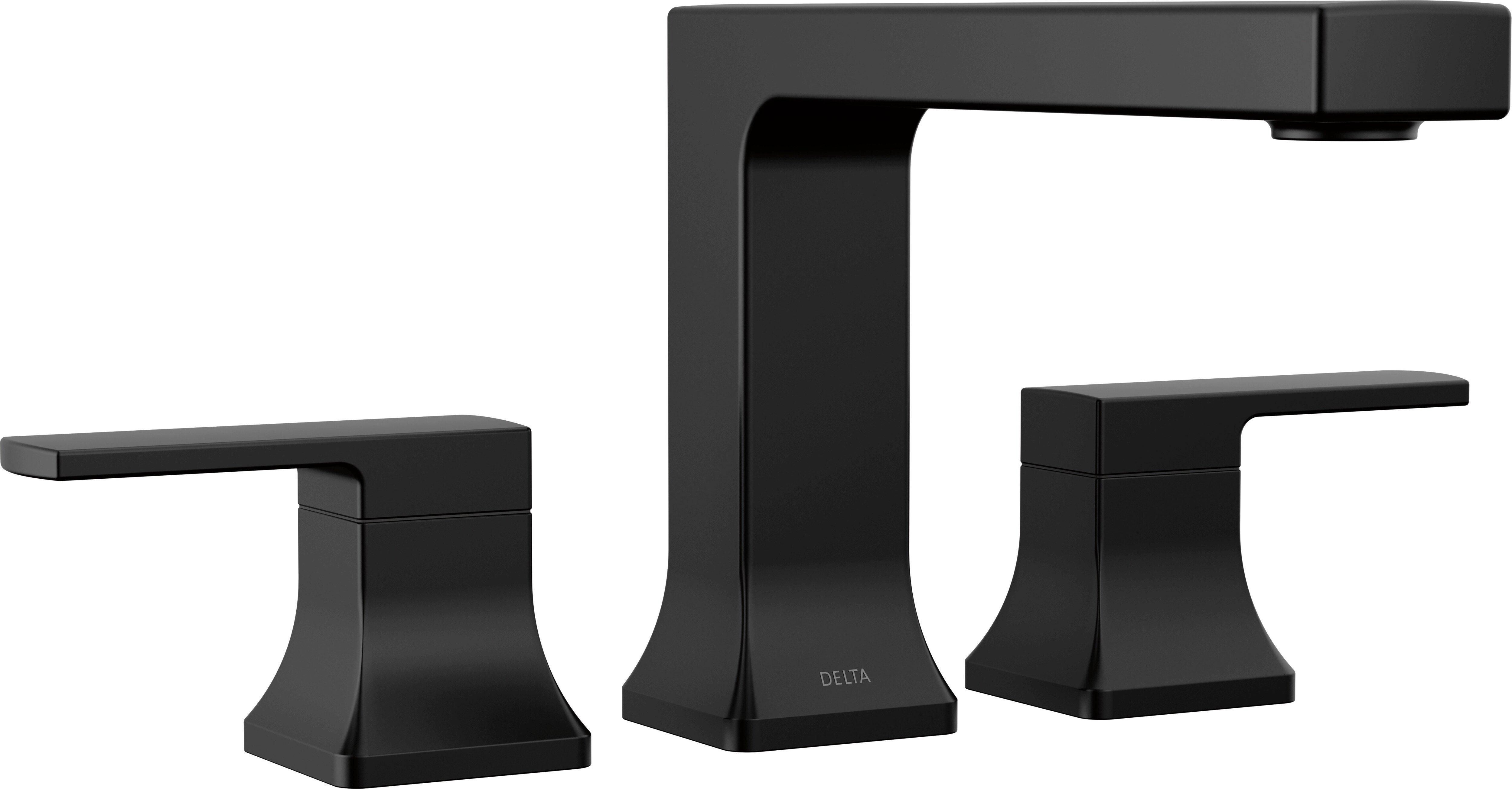Delta Faucet Matte Black Two Handle Roman Tub Faucet 