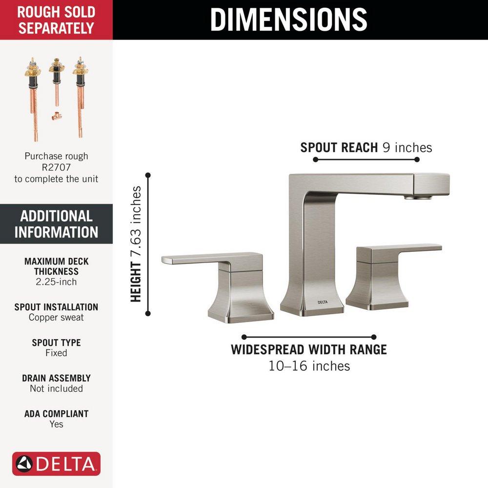 Delta Faucet Stainless Two Handle Roman Tub Faucet 