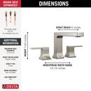 Delta Faucet Stainless Two Handle Roman Tub Faucet 