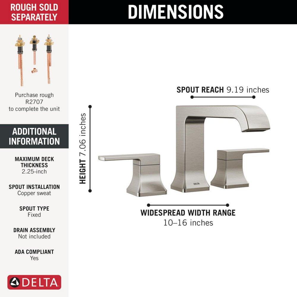 Two Handle Roman Tub Faucet in Stainless (Trim Only) 
