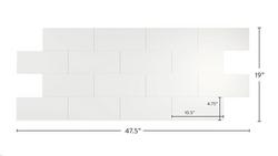 4 x 10 in. Subway Backsplash in Gloss White
