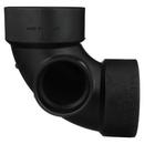 Black ABS DWV 90° Elbow With Side Inlet 