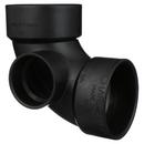 Black ABS DWV 90° Elbow With Side Inlet 