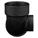 Black ABS DWV 90° Elbow With Side Inlet 