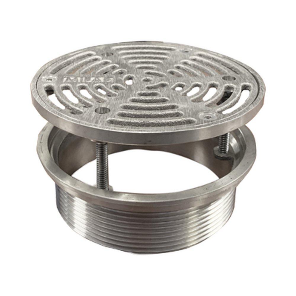 6 in. Stainless Steel Retrofit Grate and Frame 