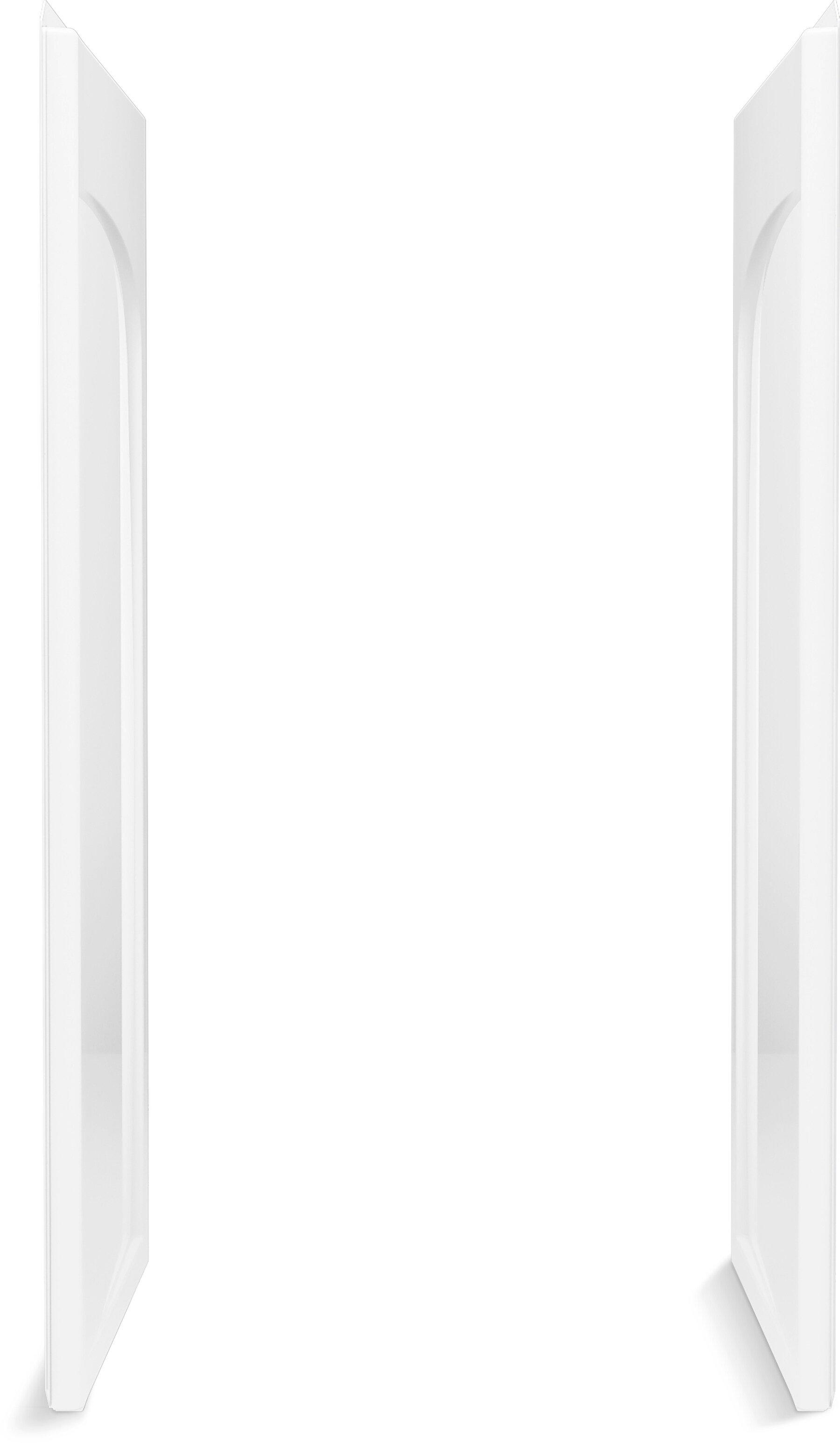 34 in. Vikrell Shower End Wall Set in White 