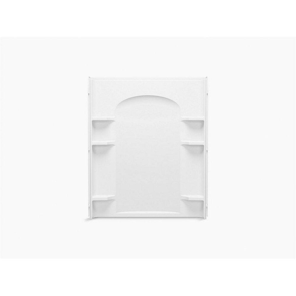 60 in. Vikrell Shower Back Wall with Backer Boards in White 