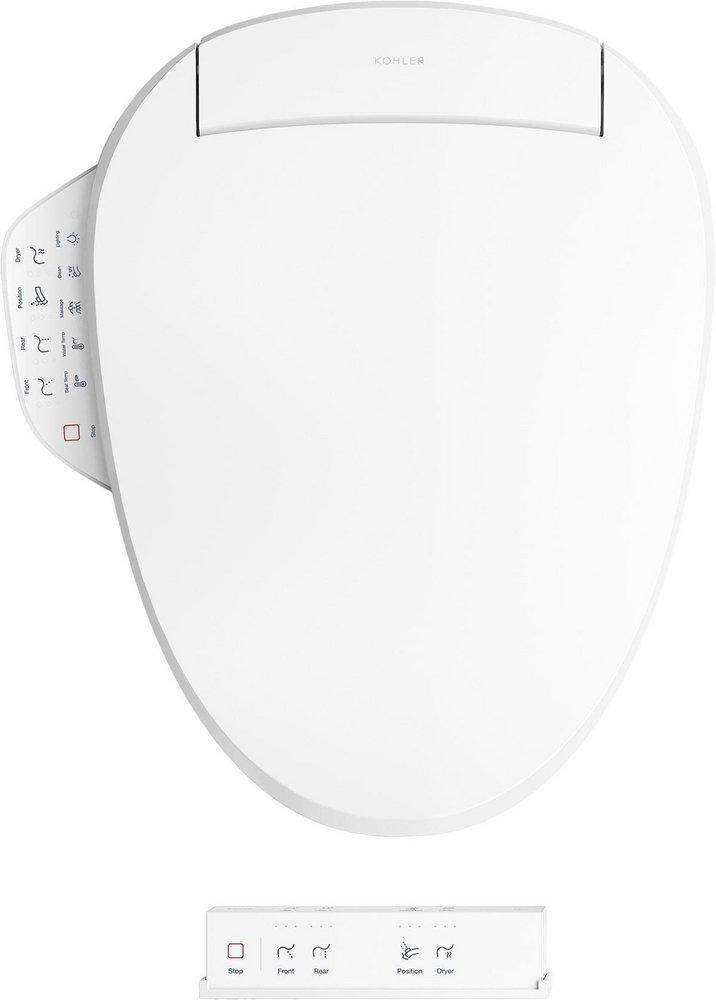 Elongated Closed Front Bidet Seat in White 