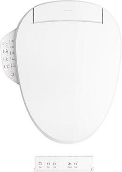 Elongated Closed Front Bidet Seat in White