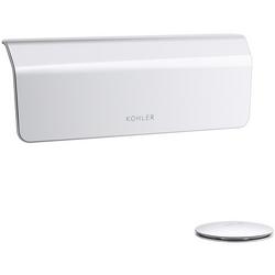 Volute Bath Drain Trim with Drain Flange, Overflow Cover, and Toe-Tap Drain with Strainer in Polished Chrome
