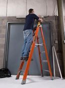 Louisville Ladder Orange Fiberglass Step Ladder Type IA 300-Pound Load Capacity 