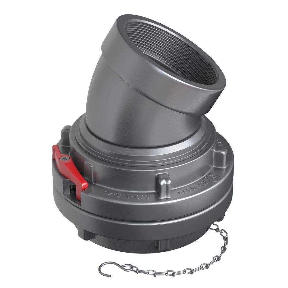 National Fire Products Aluminum FPT x Storz with 30&deg; Elbow 