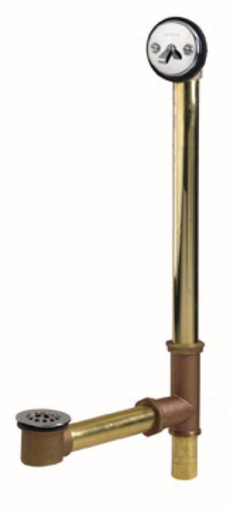 Gerber Plumbing Polished Chrome Brass Trip Lever Tub Drain with Pre-Set Adjustable Linkage 