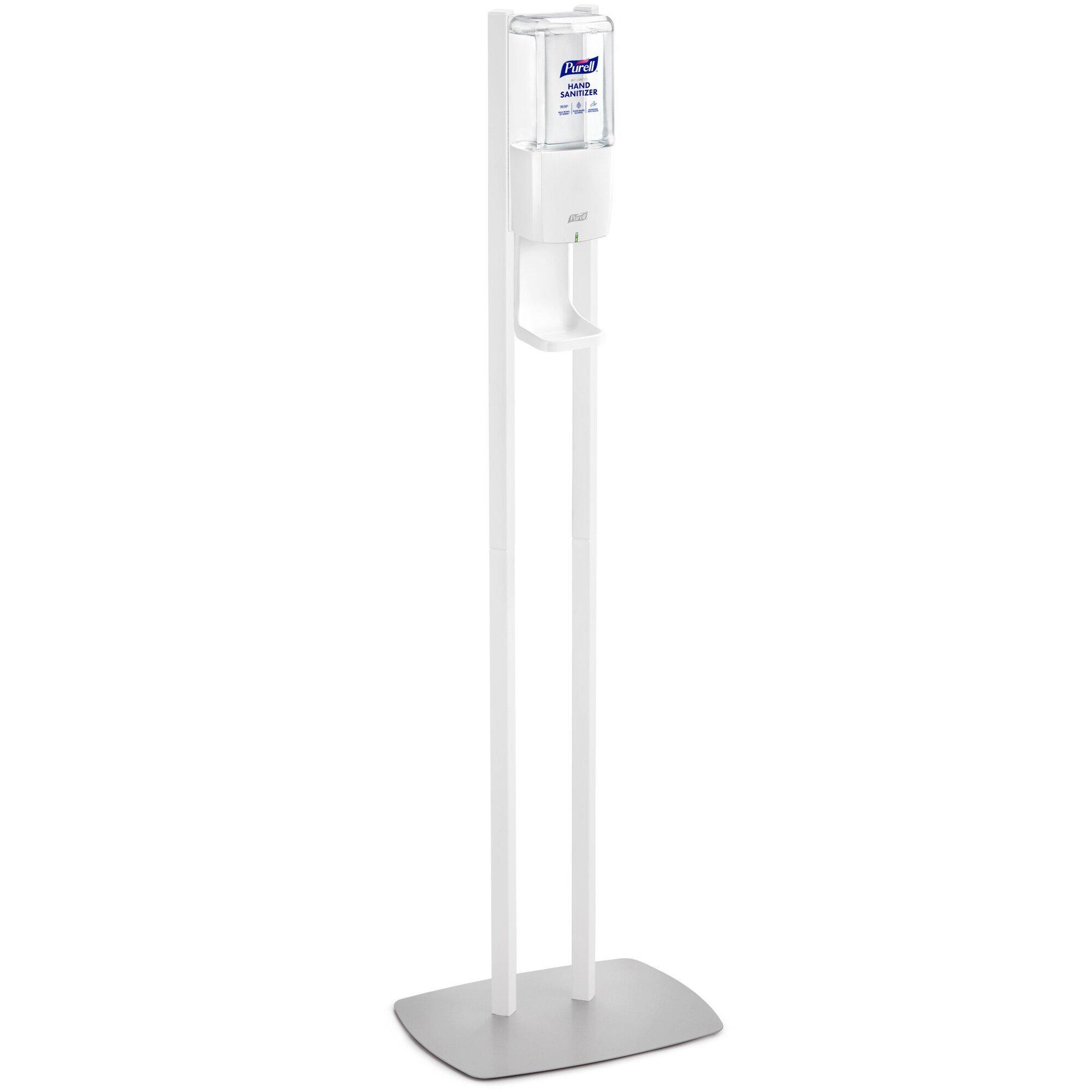 1200 mL Floor Stand Hand Sanitizer Dispenser in White 
