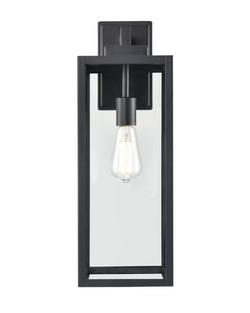 1-Light Outdoor Wall Lantern in Powder Coat Black