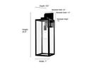 Millennium Lighting Powder Coated Black Outdoor Wall Lantern 