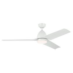 54in. 3?Blade Indoor/Outdoor Ceiling Fan in White (LED Opal Glass)