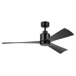 52in. 3-Blade Indoor/Outdoor Ceiling Fan in Satin Black