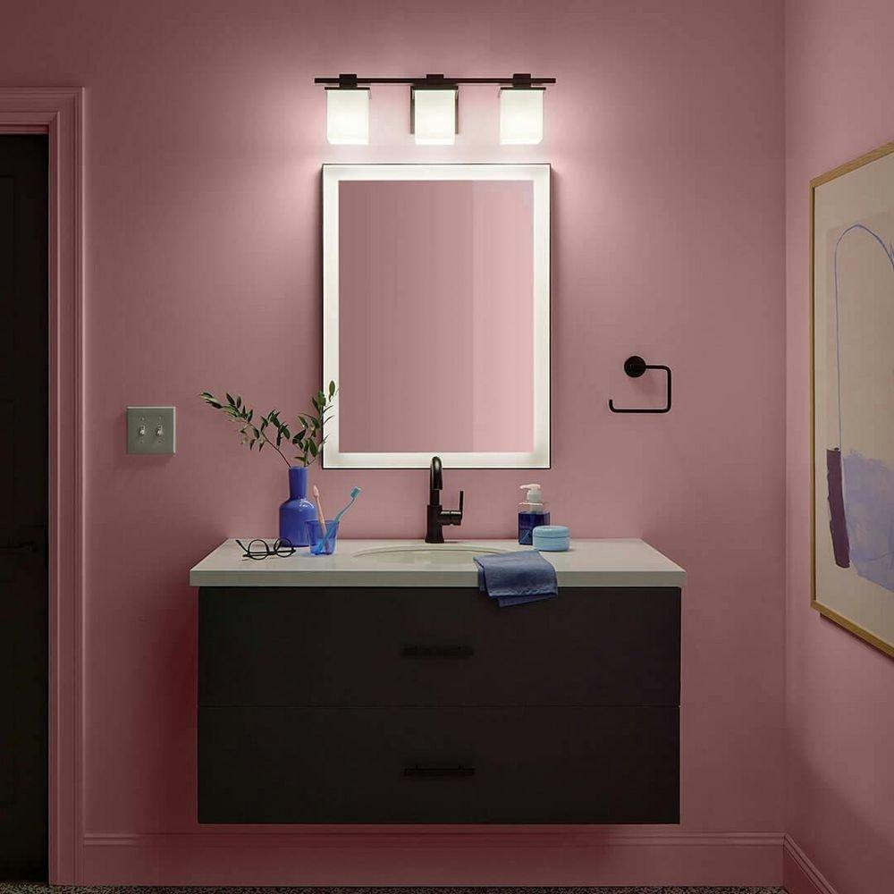 Kichler Lighting Black 60W 3-Light Medium E-26 Vanity Fixture 