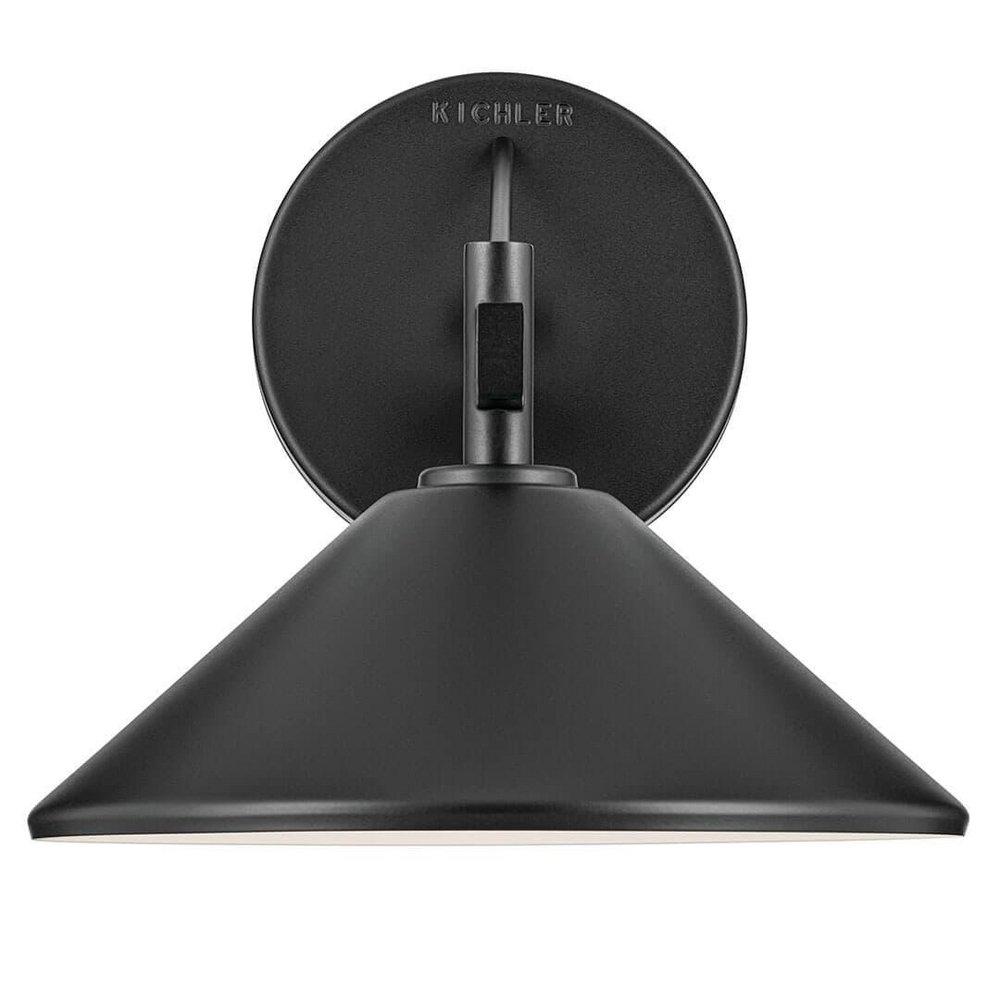 40W 1 Light 9.25" Outdoor Wall Sconce in Black 