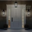 60W 15in. Tall Outdoor Wall Sconce in Textured Black 