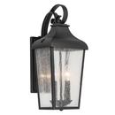 120W 2 Lights 18.5in. Outdoor Wall Sconce in Textured Black