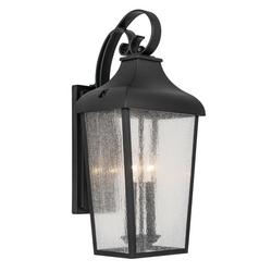 60W 1 Light 15.5" Outdoor Wall Sconce in Textured Black