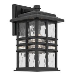 100W 1 Light 14.25" Outdoor Wall Sconce in Textured Black