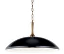 100W 1-Light  A19  E26  Pendant Light in Black/Champagne Bronze