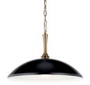 100W 1-Light E26 Medium A19 in Black with Champagne Bronze