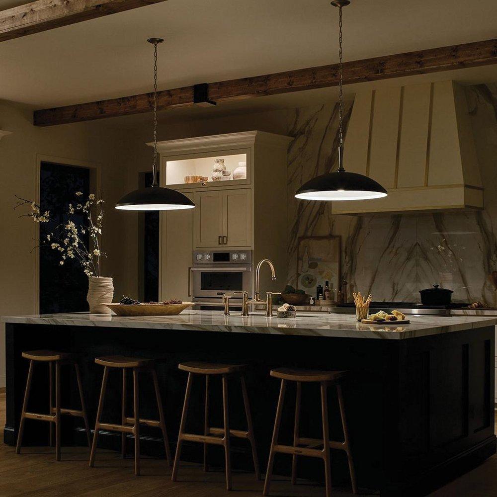 100W 1-Light E26 Medium A19 in Black with Champagne Bronze 