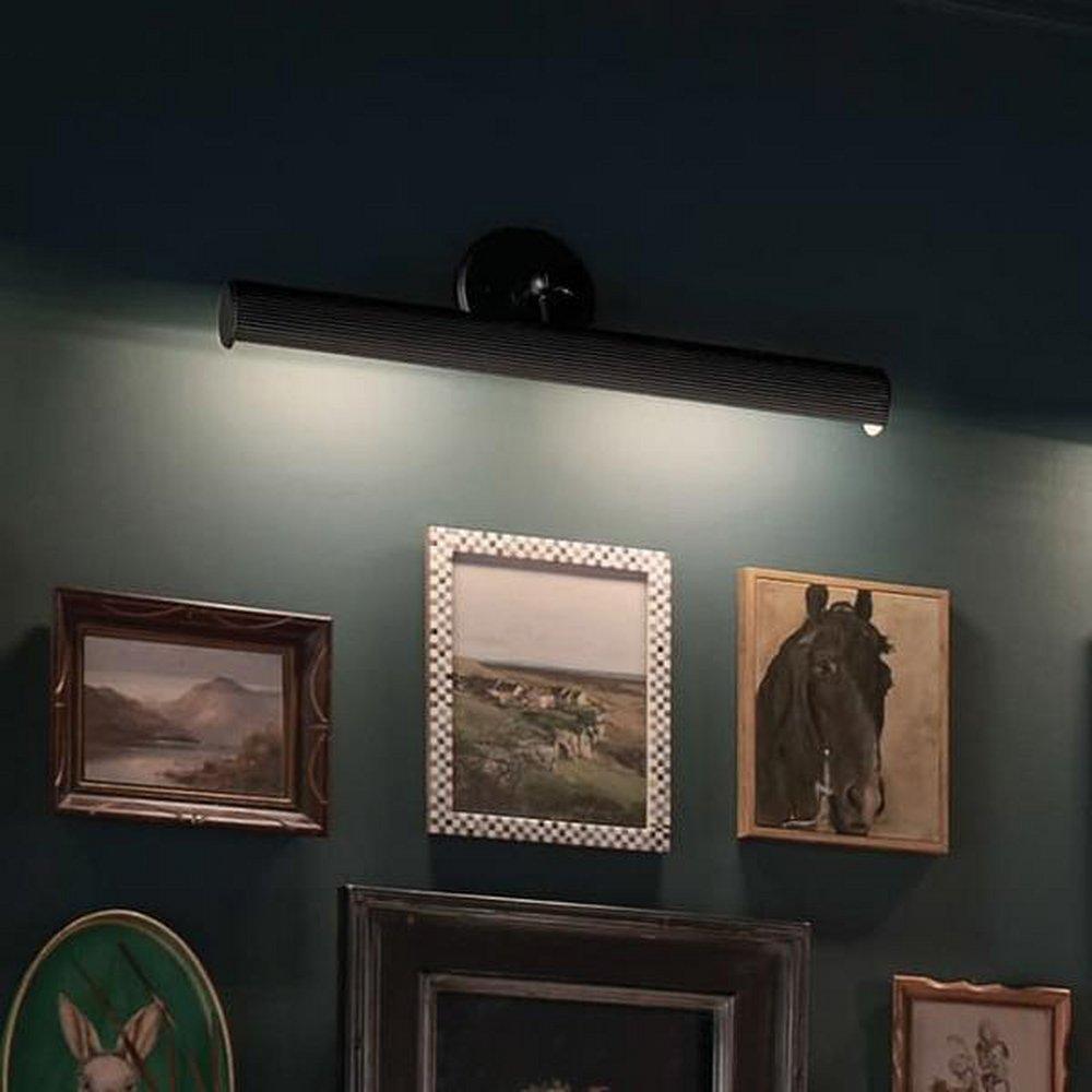 2?Light Picture?Display LED Wall Sconce in Matte Black 