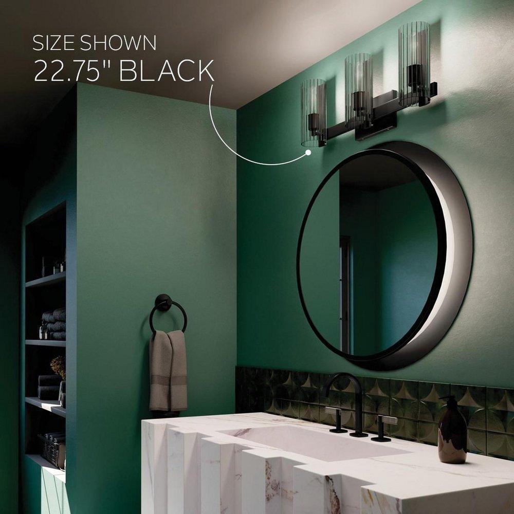 1?Light Wall Sconce in Black 