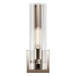 75W 1-Light 14in. Wall Sconce in Polished Nickel