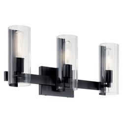 22.75in. 180W 3-Light E26 Vanity Fixture in Black
