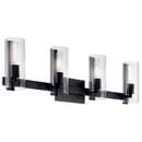 32in. 240W 4?Light E26 Vanity Fixture in Black