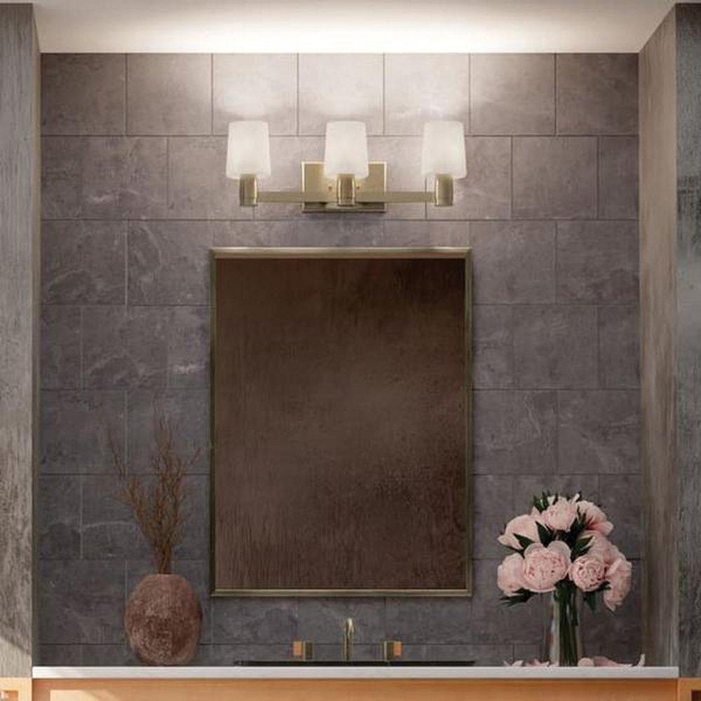 33.25in. 300W 4 Lights E26 Medium Vanity Fixture in Champagne Bronze 