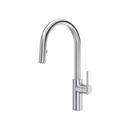 Single Handle Pull Down Kitchen Faucet in Stainless Steel