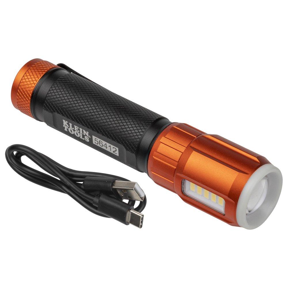 *CVR* RECHARGEABLE LED FLASHLIGHT W 