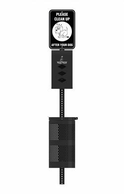 Poopy Pouch Pet Waste Station in Black