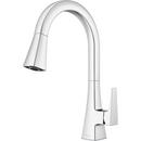 Pfister Polished Chrome Single Handle Pull Down Kitchen Faucet 