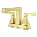 Two Handle Centerset Bathroom Sink Faucet in Brushed Gold