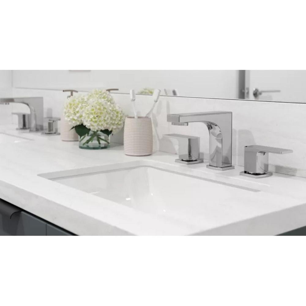 Two Handle Widespread Bathroom Sink Faucet in Polished Chrome 