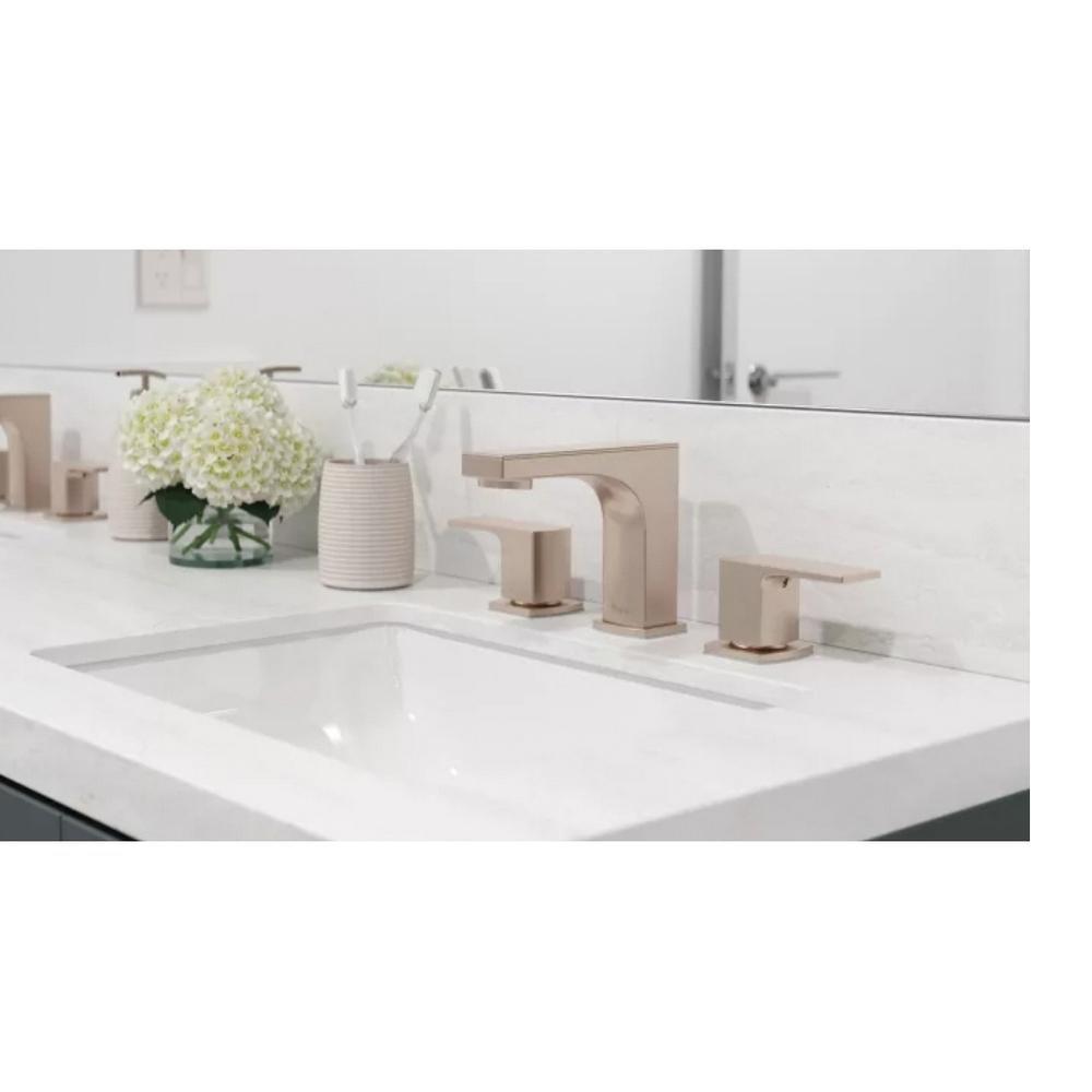 Two Handle Widespread Bathroom Sink Faucet in Brushed Nickel 